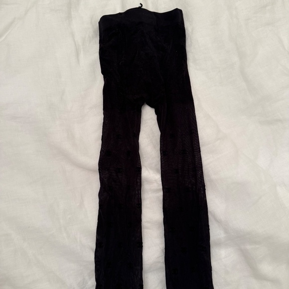 CC Logo Patterned Black Tights - Picture 6 of 7